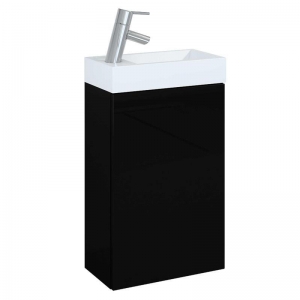 AREZZO design MINI 40 1 ajtós matt fekete (alsószekrény + mosdó)