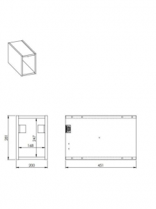 AREZZO DESIGN MONTEREY 20 CM-ES NYITOTT ELEM CANELA TÖLGY SZÍNBEN