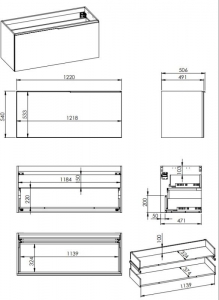 AREZZO design MALIBU alsószekrény 120 1 fiók + 1 fiók , matt fehér