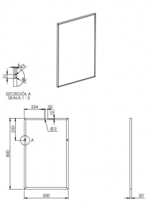 AREZZO design keretes tükör 50/80, króm 8 mm