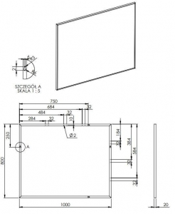 AREZZO design Fordítható tükör keretben 100/80, króm 8 mm