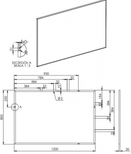 AREZZO design Fordítható tükör keretben 120/80, króm 8 mm