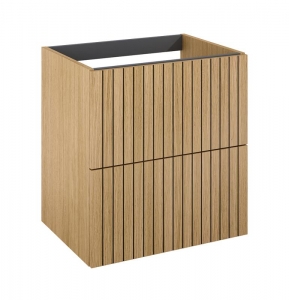 AREZZO design MONTEREY 60 cm-es alsószekrény 2 fiókkal természetes fa színben, szifonkivágással