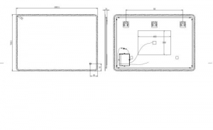 AREZZO design LED tükör 100x70
