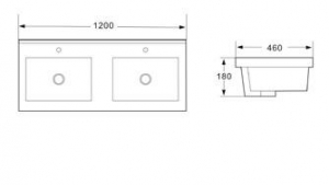 AREZZO design Lowell dupla mosdótál AR-3120