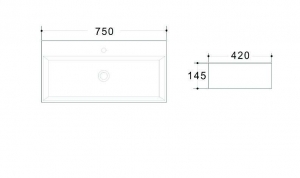 AREZZO design Midland mosdótál fémlábbal + lefolyó, fekete AR-382B