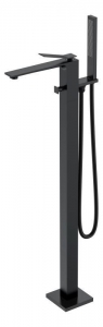 AREZZO design ROCKFIELD szabadon álló fekete kádtöltő csaptelep AR-9907BL