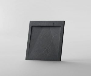 AREZZO design STONE pala hatású öntött márvány zuhanytálca, 90x90 cm-es, antracit (2 doboz)