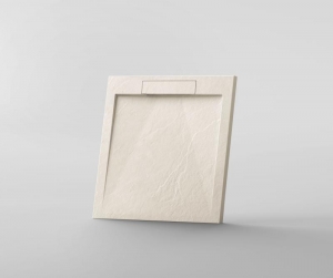 AREZZO design STONE pala hatású öntött márvány zuhanytálca, 90x90 cm-es, beige (2 doboz)
