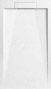 AREZZO design STONE pala hatású öntött márvány zuhanytálca, 120x90 cm-es, fehér (2 doboz)
