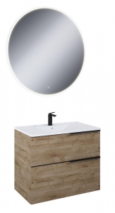 AREZZO design Canela tölgy MONTEREY 80 cm-es szett beépített mosdóval