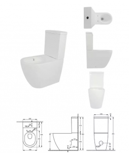 AREZZO design ARIZONA kombi wc Vortex Rimless