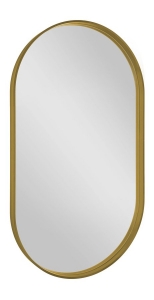 AVONA ovális keretes tükör, 40x70cm, matt arany