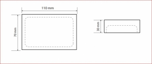 BEMETA VISTA szappantartó, 110x30x70mm, fekete
