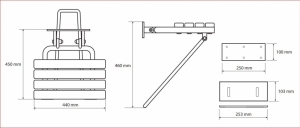 BEMETA HELP Lehajtható zuhany ülőke támasztékkal, takaróval, 462x120x450mm, fehér