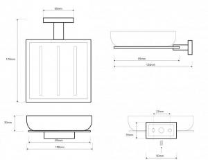 BEMETA PLAZA Szappantartó, 100x48x130mm, króm (118108022)