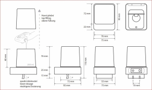 BEMETA SOLO Szappanadagoló, 75x170x91mm, 200ml, króm