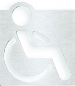 BEMETA HOTEL Tábla: Mozgáskorlátozott WC, 120x130x2mm, polírozott (111022022)