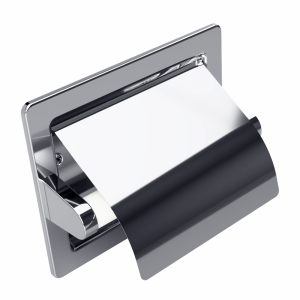 BEMETA HOTEL Beépíthető WC papírtartó, 155x130x80mm, polírozott
