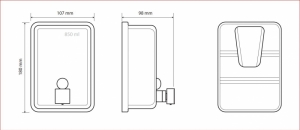 BEMETA HOTEL Szappanadagoló, 108x180x97mm, 850ml, inox