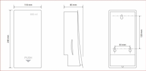 BEMETA HOTEL Szappanadagoló, 110x235x82mm, 800ml, inox