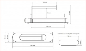 BEMETA HOTEL Beépíthető WC papírtartó, 200x60x100mm, polírozott