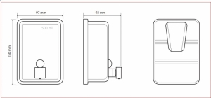 BEMETA HOTEL Szappanadagoló, 98x150x95mm, 500ml, inox