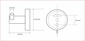 BEMETA HEMATIT fali duplafogas, 55x55x50mm