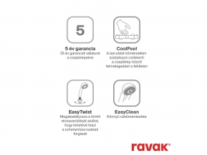 Espirit álló bidécsaptelep, Fényes króm