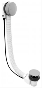 POLYSAN kád le- és túlfolyó, bovdenes, 1200mm, átm.:72mm, króm (71856)