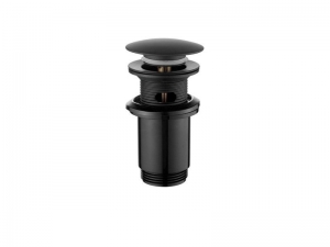 Invena Click-Clack leeresztő szelep, túlfolyós mosdóhoz, nagy dugóval 5/4", fekete