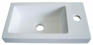 Sanotechnik PORTO öntött márvány mosdó, ráépíthető 48x25 cm