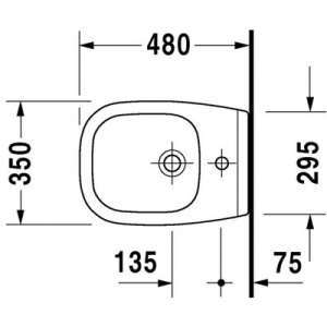 Duravit D-CODE fali bide