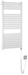 AQUALINE TONDI-E elektromos fürdőszobai radiátor, 450x970mm, 300W, fehér (DE450T)