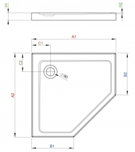 Radaway Doros PT Compact zuhanytálca