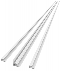 Aqualine Denipan sarokprofil szett falpanelhez, 2100 mm, matt fehér (DP21W)