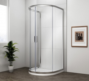 POLYSAN EASY LINE félköríves zuhanykabin, 900x900mm, transzparent üveg