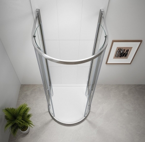 POLYSAN EASY LINE félköríves zuhanykabin, 900x900mm, transzparent üveg