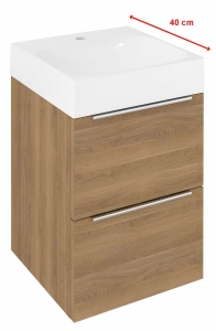 EMONA mosdótartó szekrény, 39,4x55x39cm, cuneo tölgy