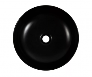 EROS RAISE - PULTRA ültethető - Top Counter - porcelán mosdó - MATT FEKETE - O - 41 cm