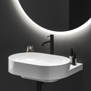 ESPIRIT 250 MM ÁLLÓ MOSDÓCSAPTELEP, LEERESZTŐ NÉLKÜL, BLACK MATT