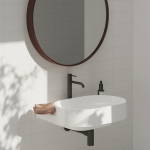 ESPIRIT 250 MM ÁLLÓ MOSDÓCSAPTELEP, LEERESZTŐ NÉLKÜL, GRAPHITE BRUSHED