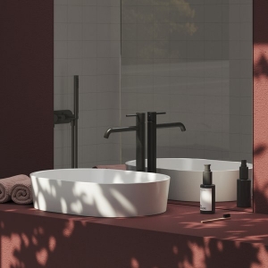 ESPIRIT 340 MM ÁLLÓ MOSDÓCSAPTELEP, LEERESZTŐ NÉLKÜL, GRAPHITE BRUSHED