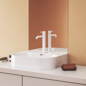 ESPIRIT 250 MM ÁLLÓ MOSDÓCSAPTELEP, LEERESZTŐ NÉLKÜL,WHITE VELVET