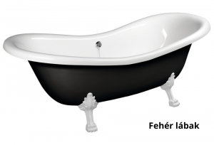 Sapho POLYSAN CHARLESTON fekete/fehér szabadonálló kád