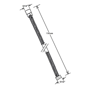 POWERFLEX gégecső, 150cm, matt fehér