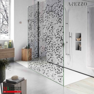 AREZZO premium üvegfal FORIO Clear Glass Black 1200x2000