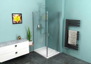 Polysan Zoom Line szögletes zuhanykabin 90x80