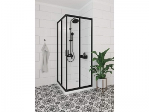 Deante Funika Nero szögletes zuhanykabin 80x80