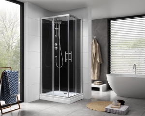 AQUALINE GRANVIK szögletes zuhanykabin, 700x900x2180mm, transzparent üveg